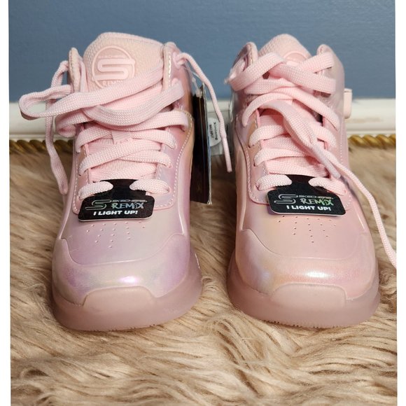 NWOB SKECHERS S-LIGHTS REMIX SNEAKER- YOUTH SIZE 13 - Picture 4 of 9